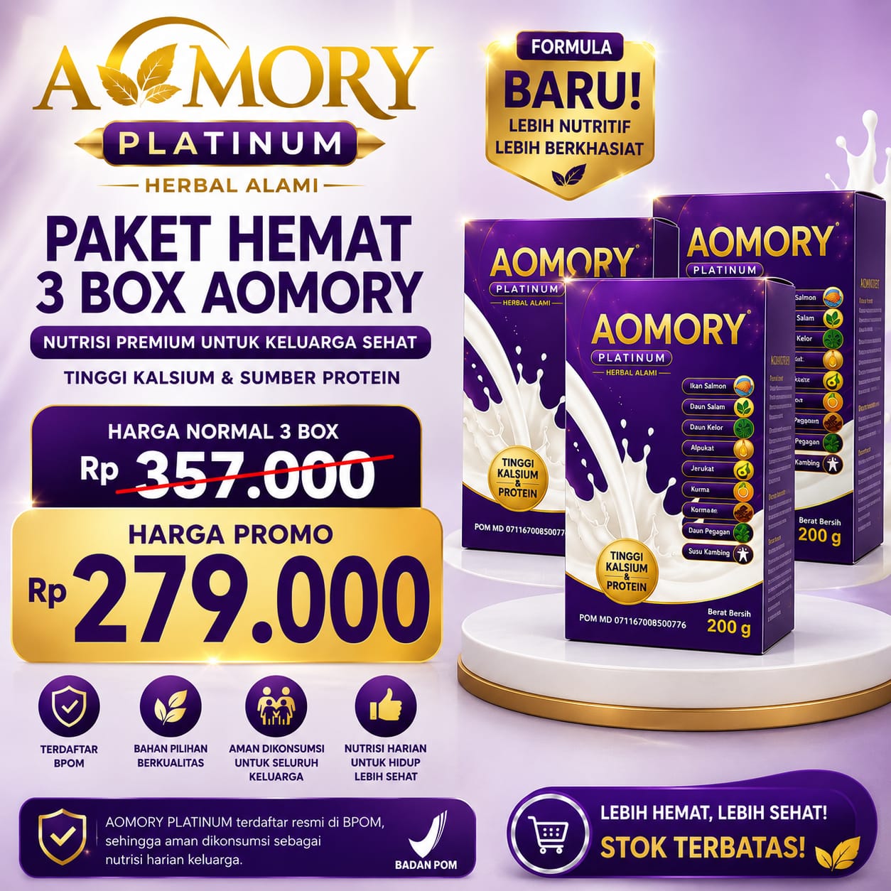 PAKET HEMAT 3 BOX AOMORY